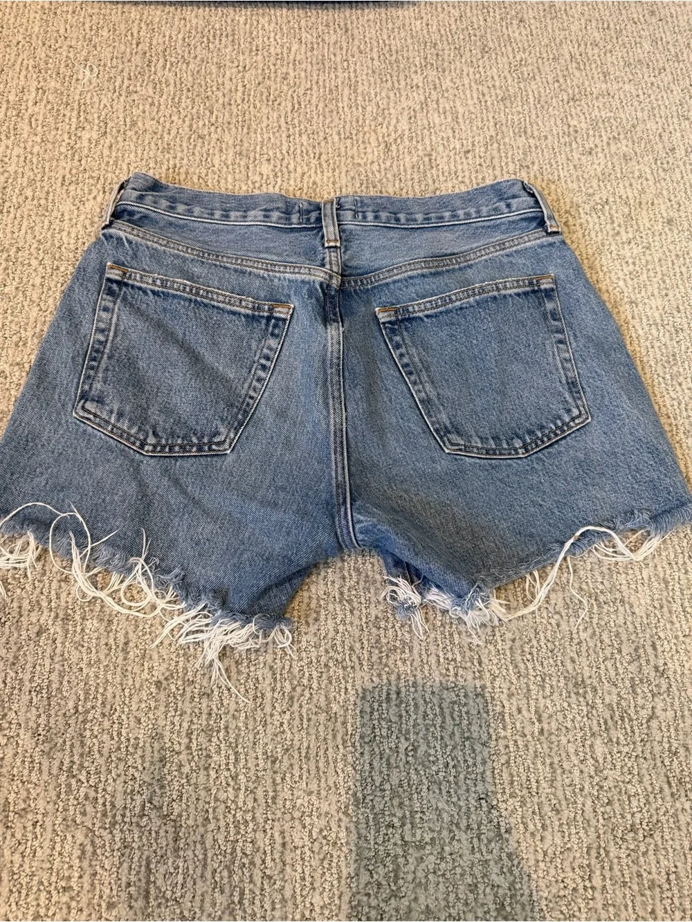 AGOLDE Blue Parker Long Denim Shorts. Size 28.